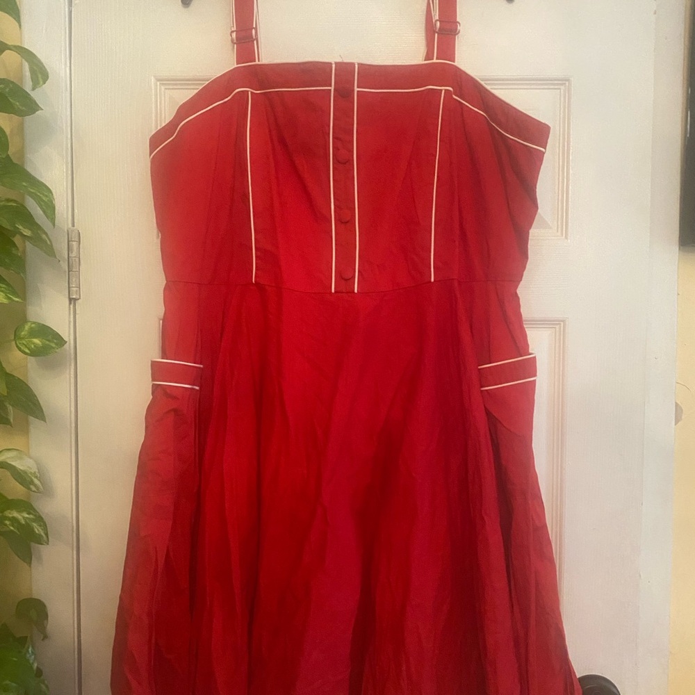 City Chic Red Midi Dress